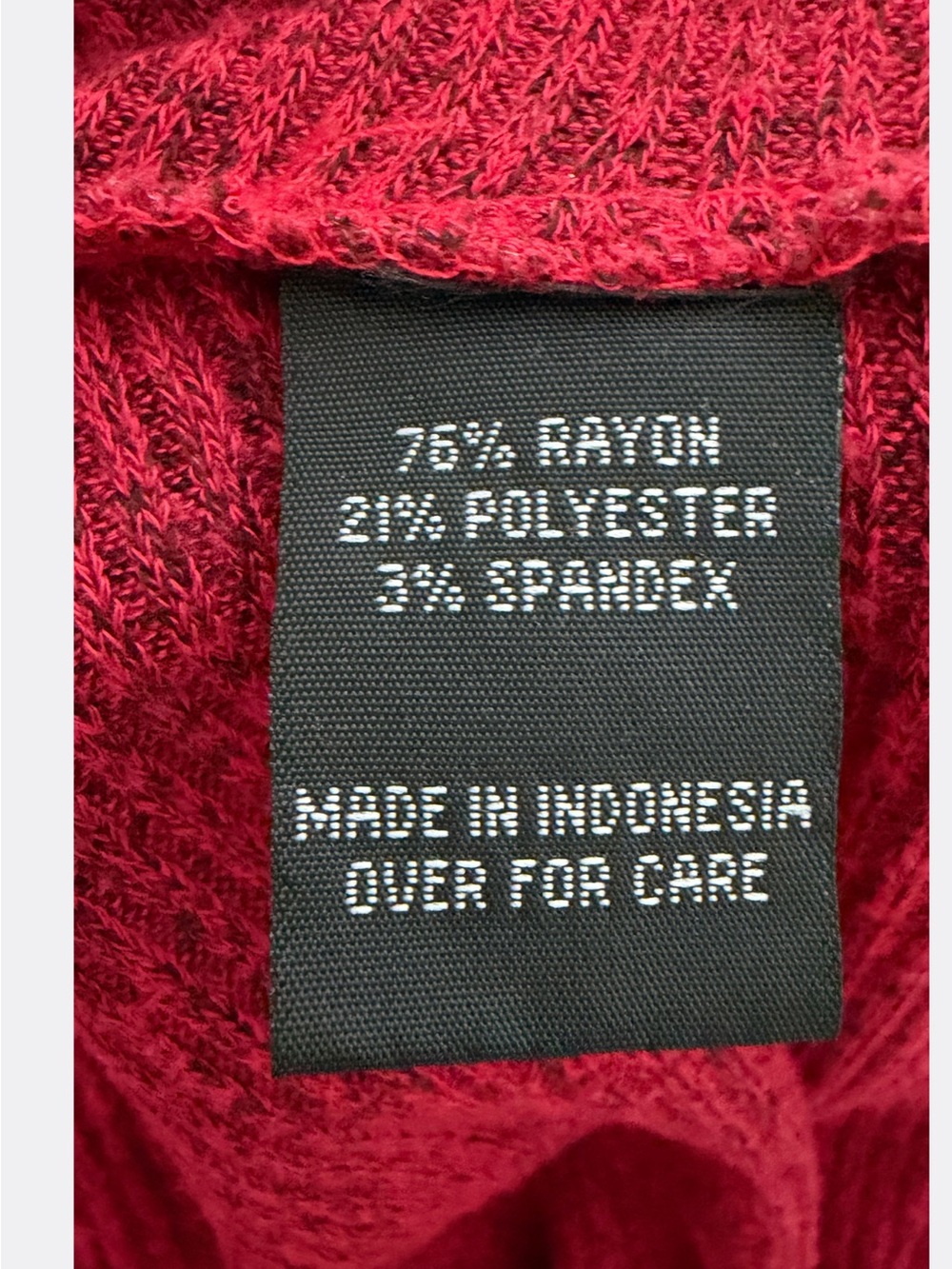 IZ Byer Red Marled Cowl Neck Pointed Hem Tunic Sweater Women’s Medium - Picture 6 of 6